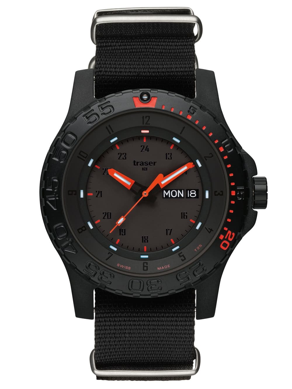 Traser H3 104147 P66 Red Combat Herrenuhr 45mm 20ATM