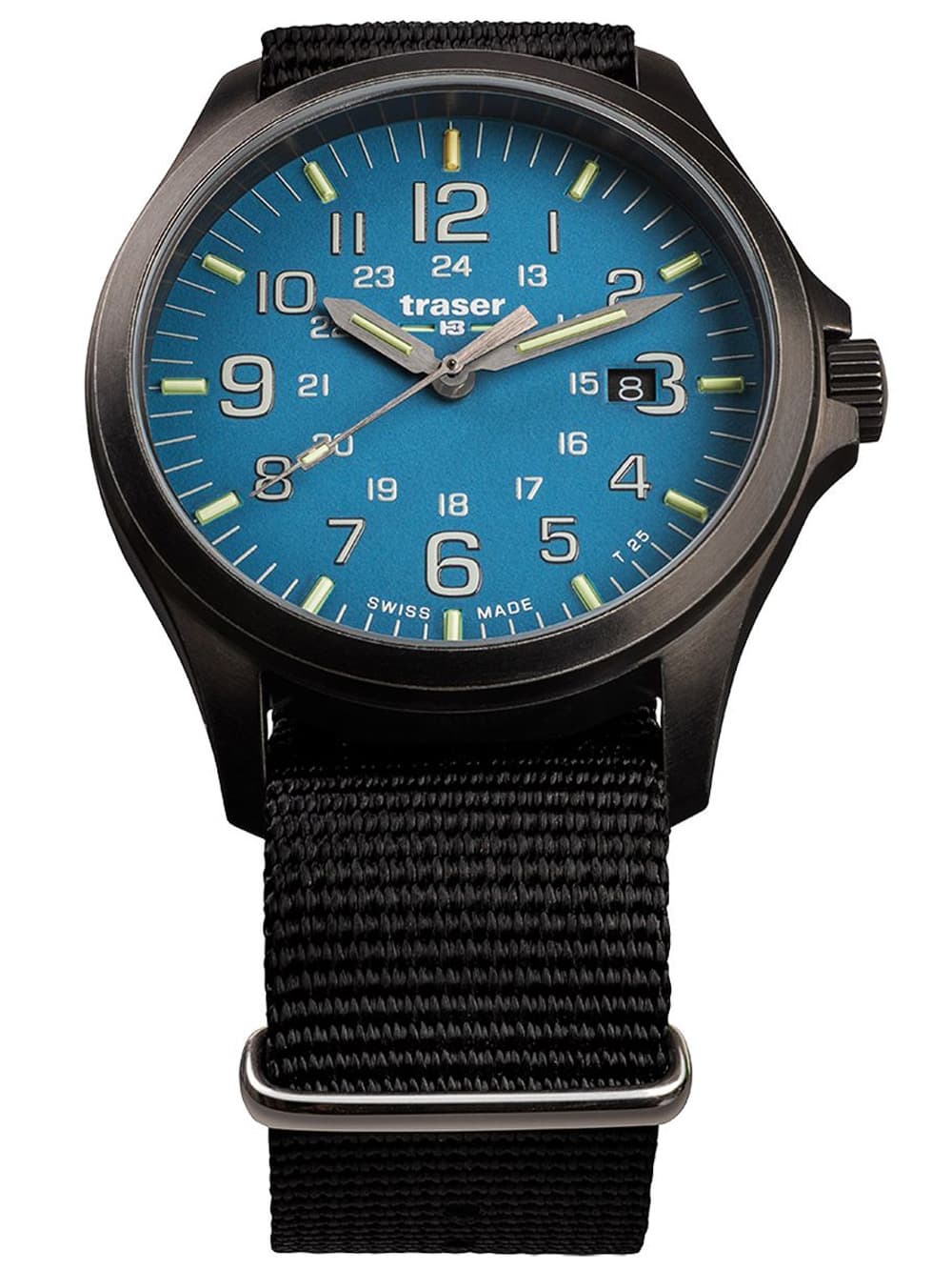 Traser H3 108647 P67 Officer GunMetal Skyblue Herrenuhr 42mm 10ATM