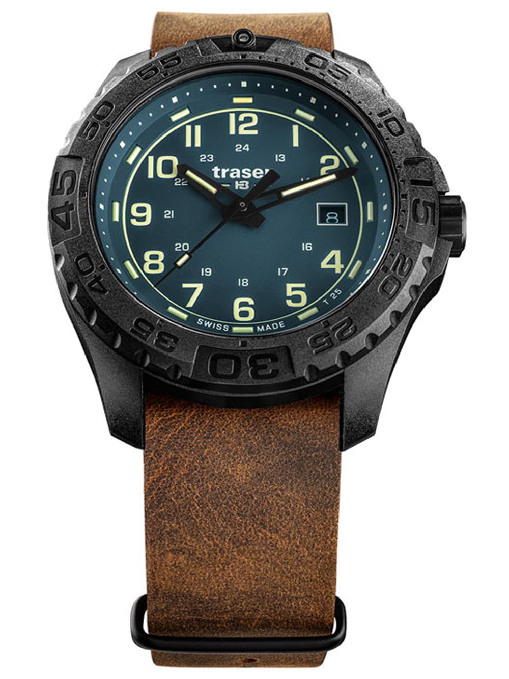 Traser H3 109040 P96 OdP Evolution petrol Herrenuhr 44mm 20ATM