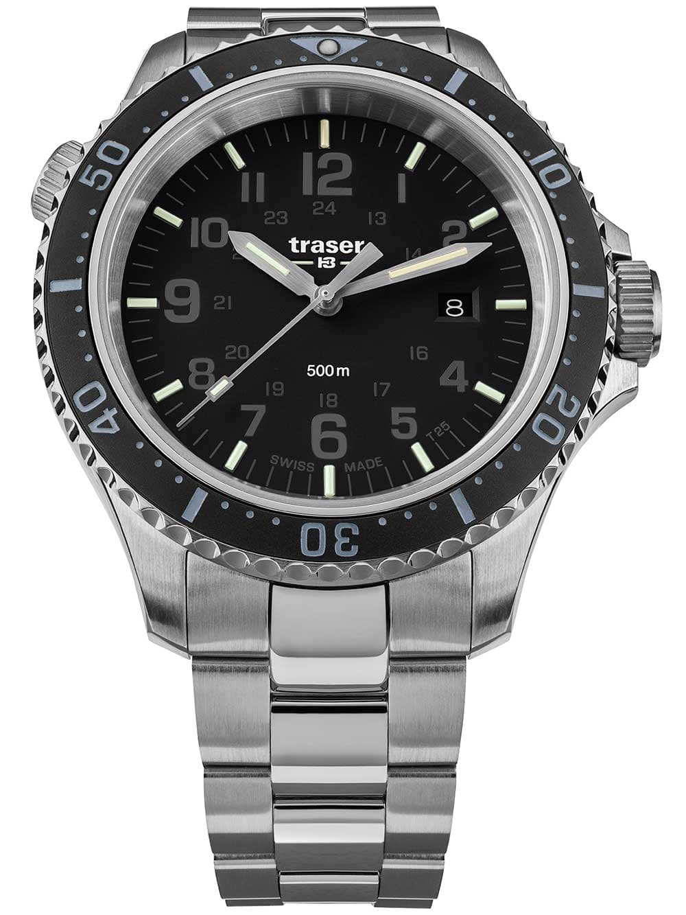 Traser H3 109378 P67 T25 SuperSub Black Herrenuhr 46mm Taucheruhr 50ATM