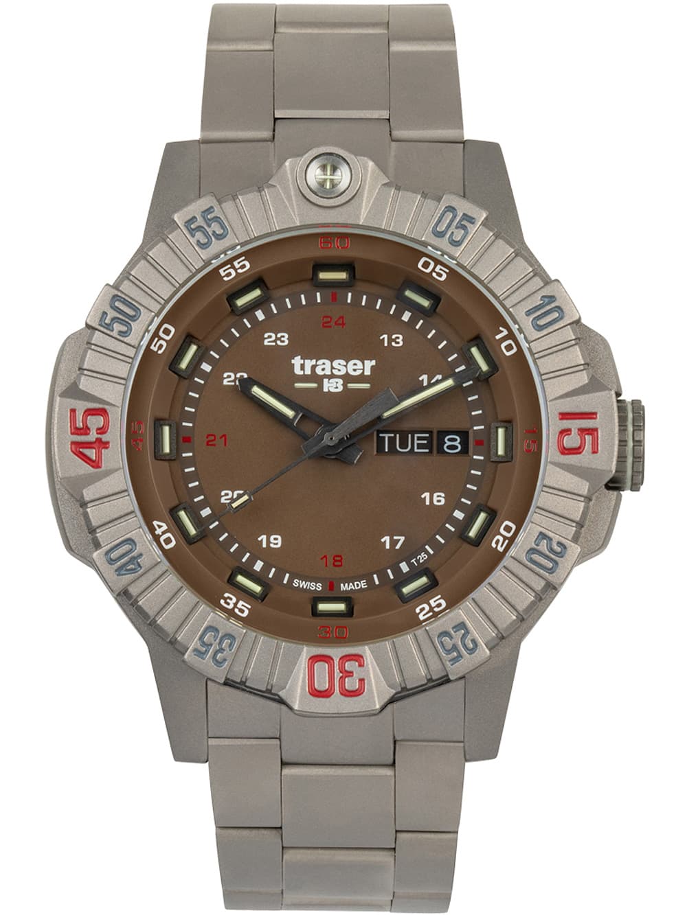 Traser H3 110668 Tactical Braun Titan Herrenuhr 46mm 20ATM