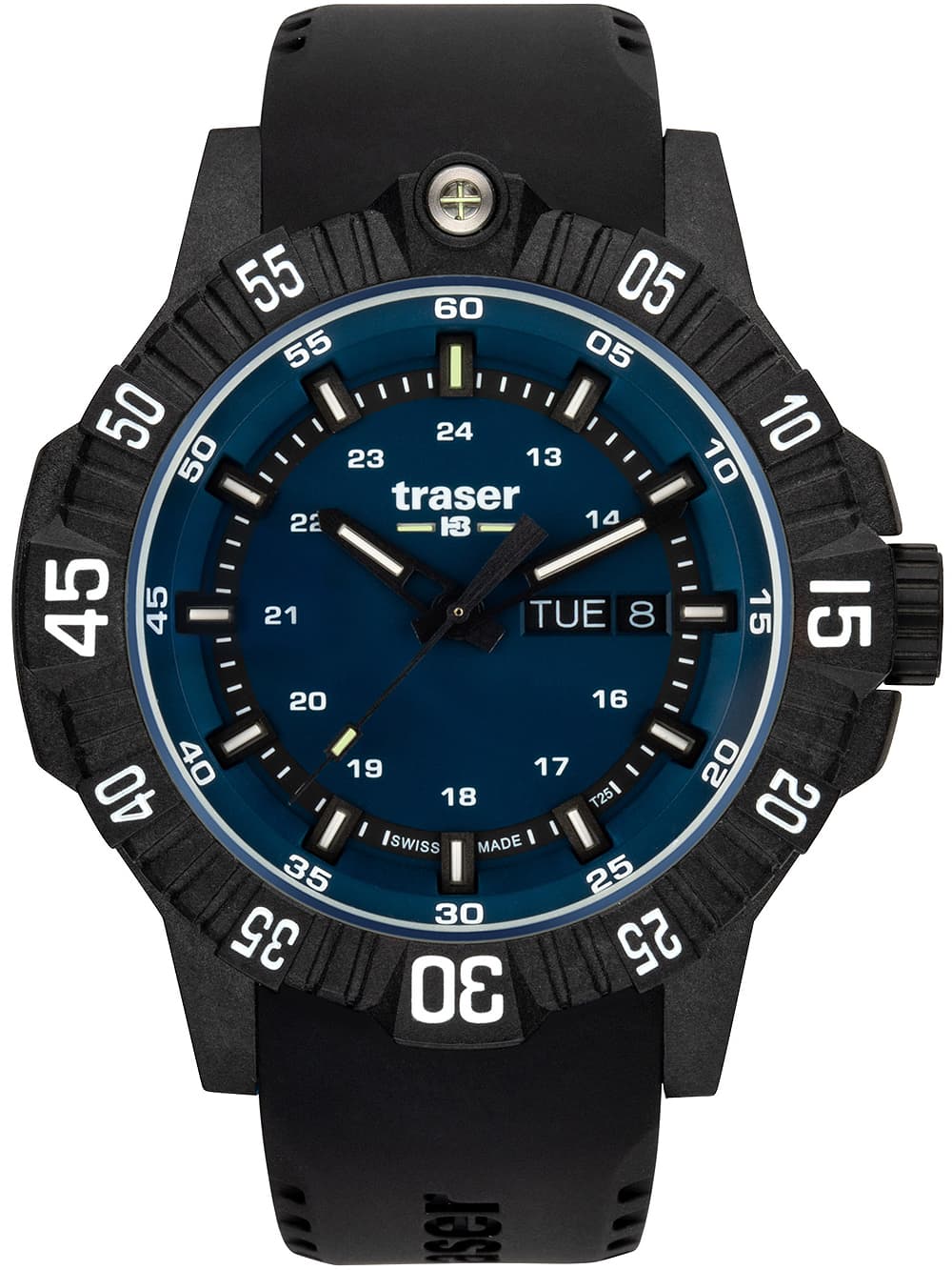 Traser H3 110725 P99 Q Tactical Blue Herrenuhr 46mm 20ATM