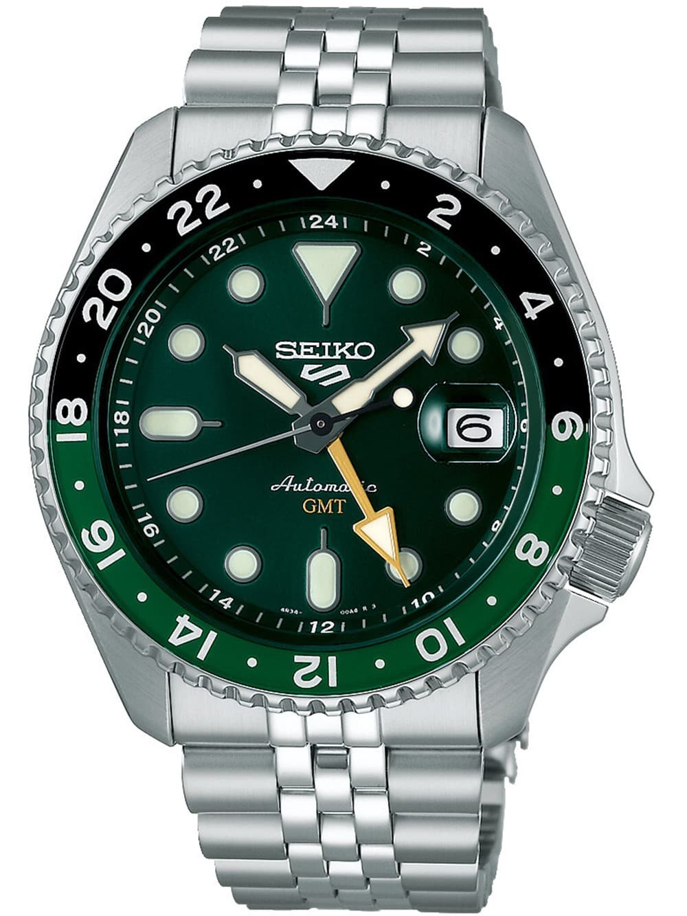Seiko SSK035K1 Herrenuhr 5 Sports GMT Automatik 43mm 10ATM