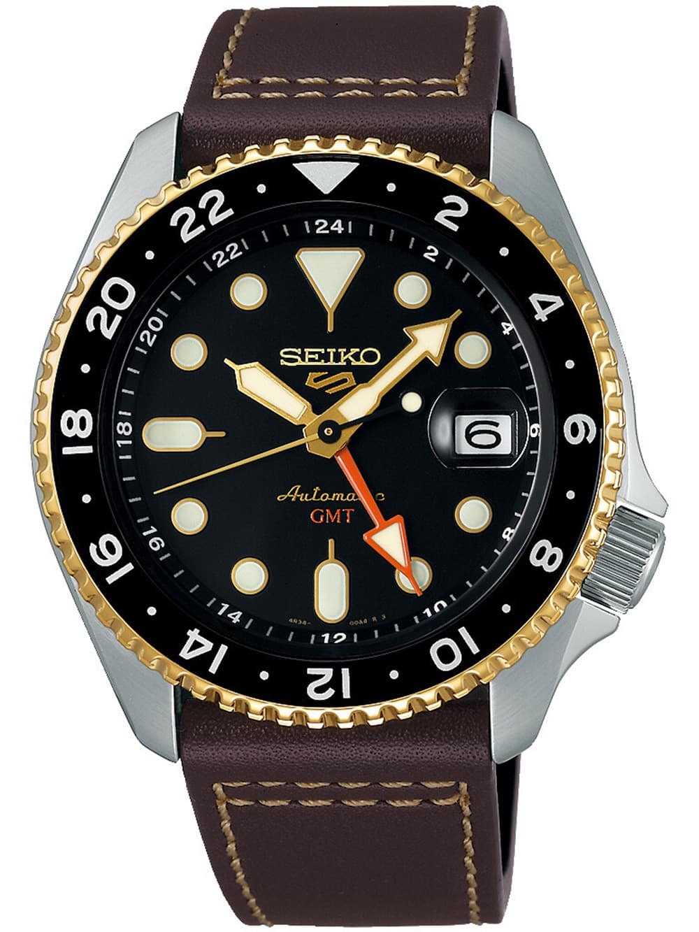 Seiko SSK036K1 Herrenuhr 5 Sports GMT Automatik 43mm 10ATM
