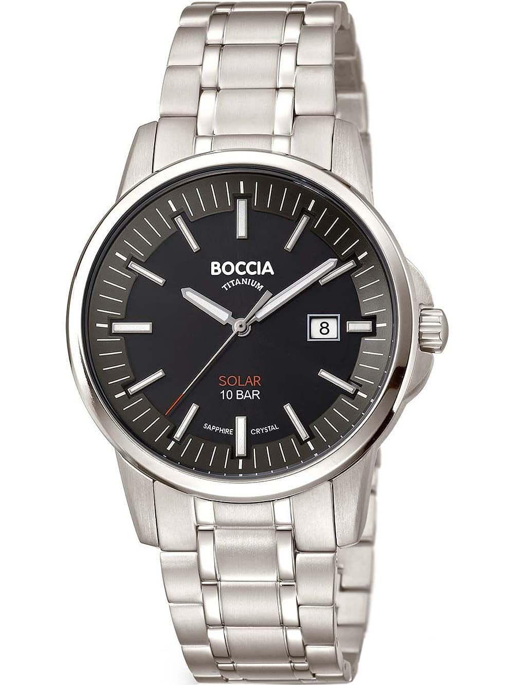 Boccia 3643-04 Herrenuhr Solar Titanium 39mm 10ATM