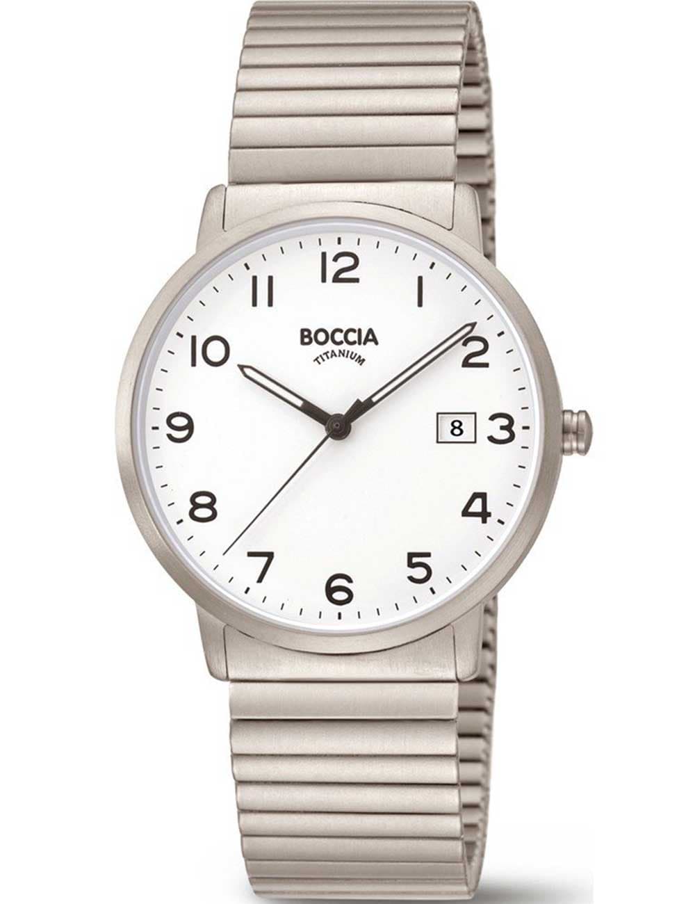 Boccia 3660-01 Herrenuhr Titanium Zugbanduhr 39mm 5ATM