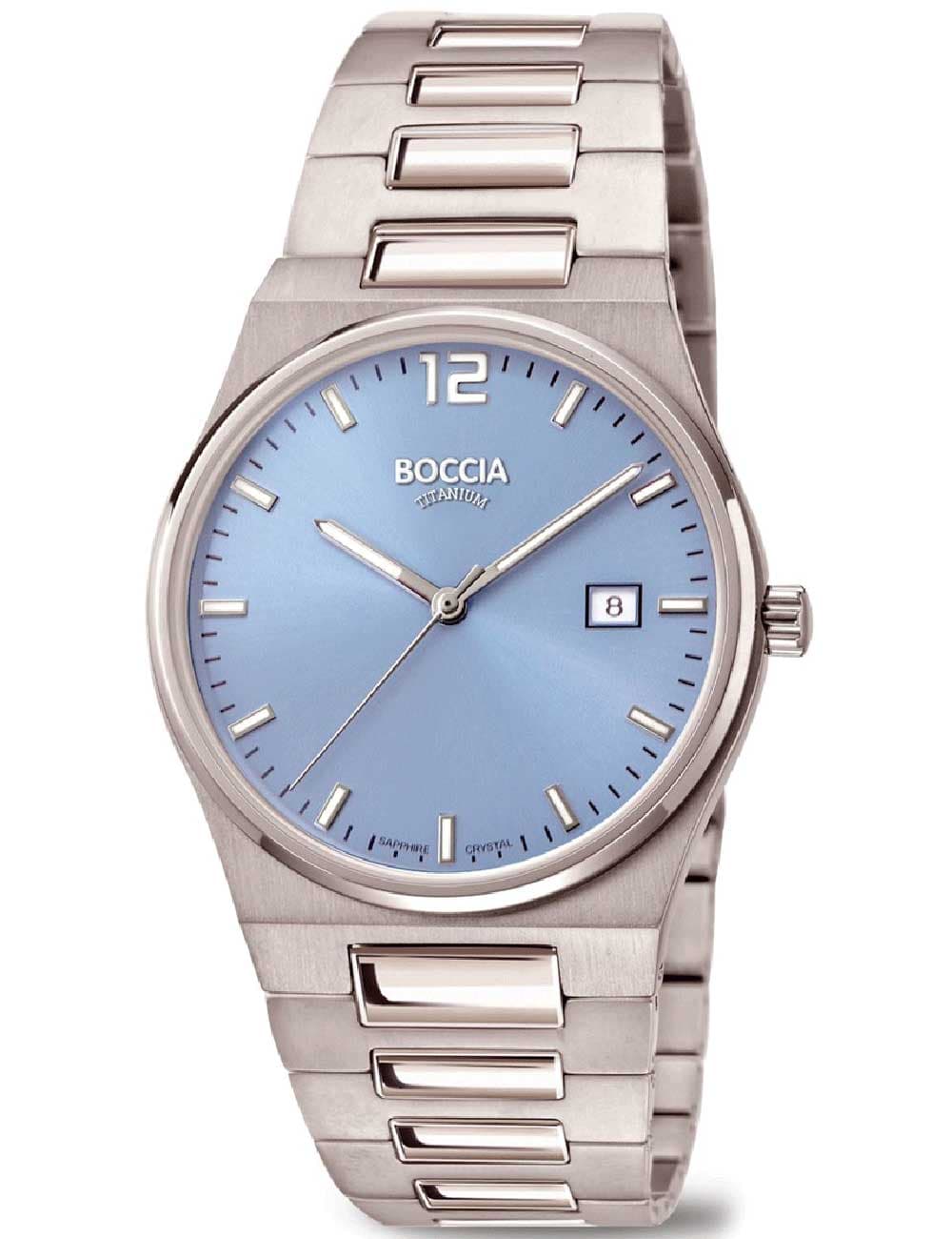 Boccia 3661-01 Herrenuhr Titanium Saphirglas 39mm 5ATM