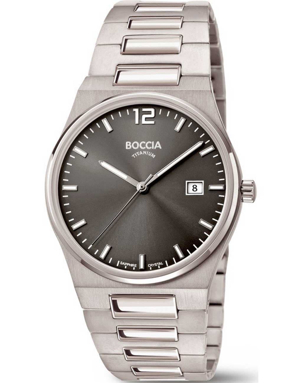 Boccia 3661-02 Herrenuhr Titanium Saphirglas 39mm 5ATM