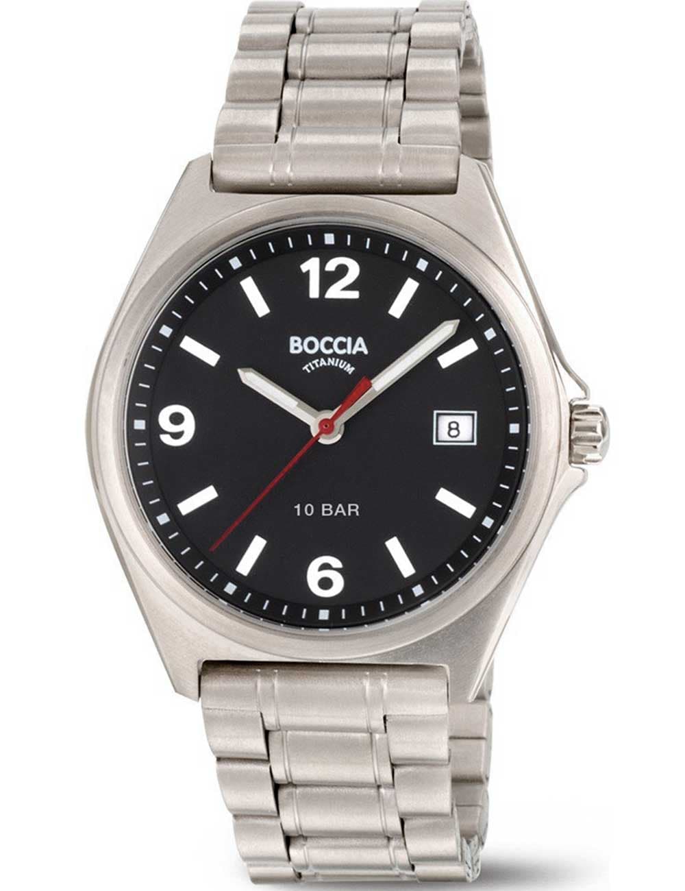 Boccia 3663-01 Herrenuhr Titanium 39mm 10ATM
