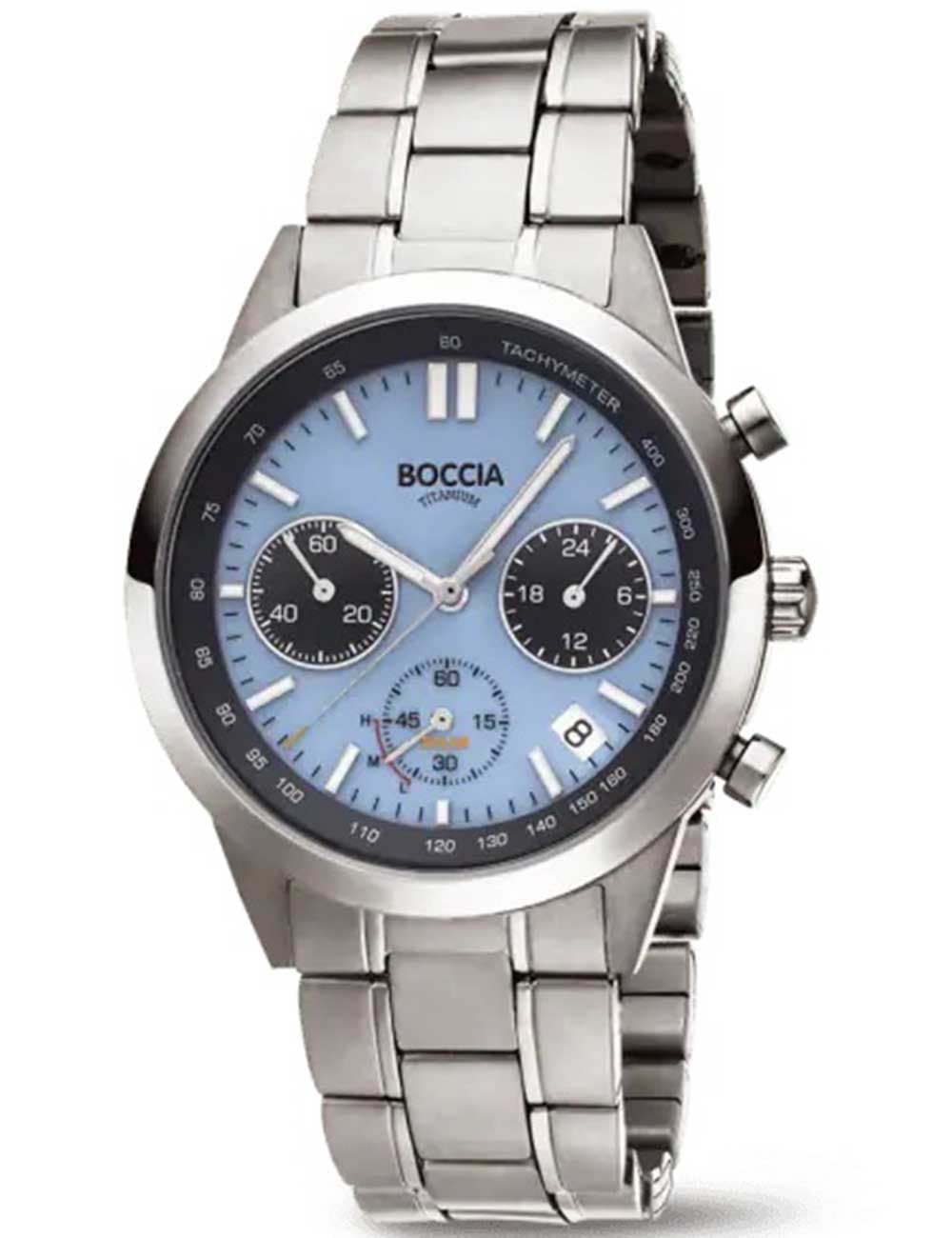 Boccia 3737-01 Herrenuhr Titanium Chronograph 41mm 5ATM