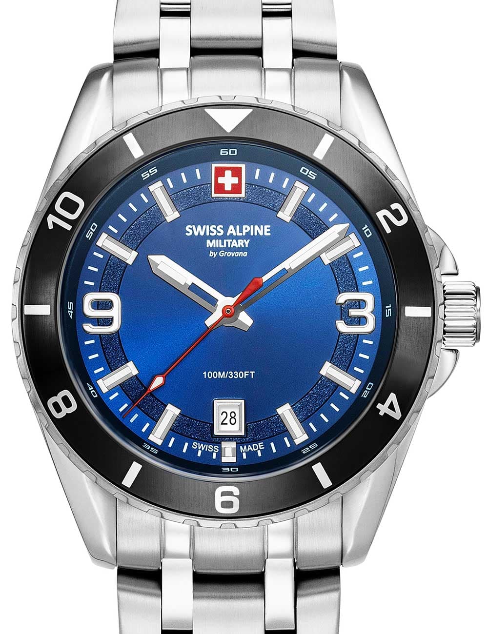 Swiss Alpine Military 7034.1136 Herrenuhr Sierra silber blau 42mm 10ATM