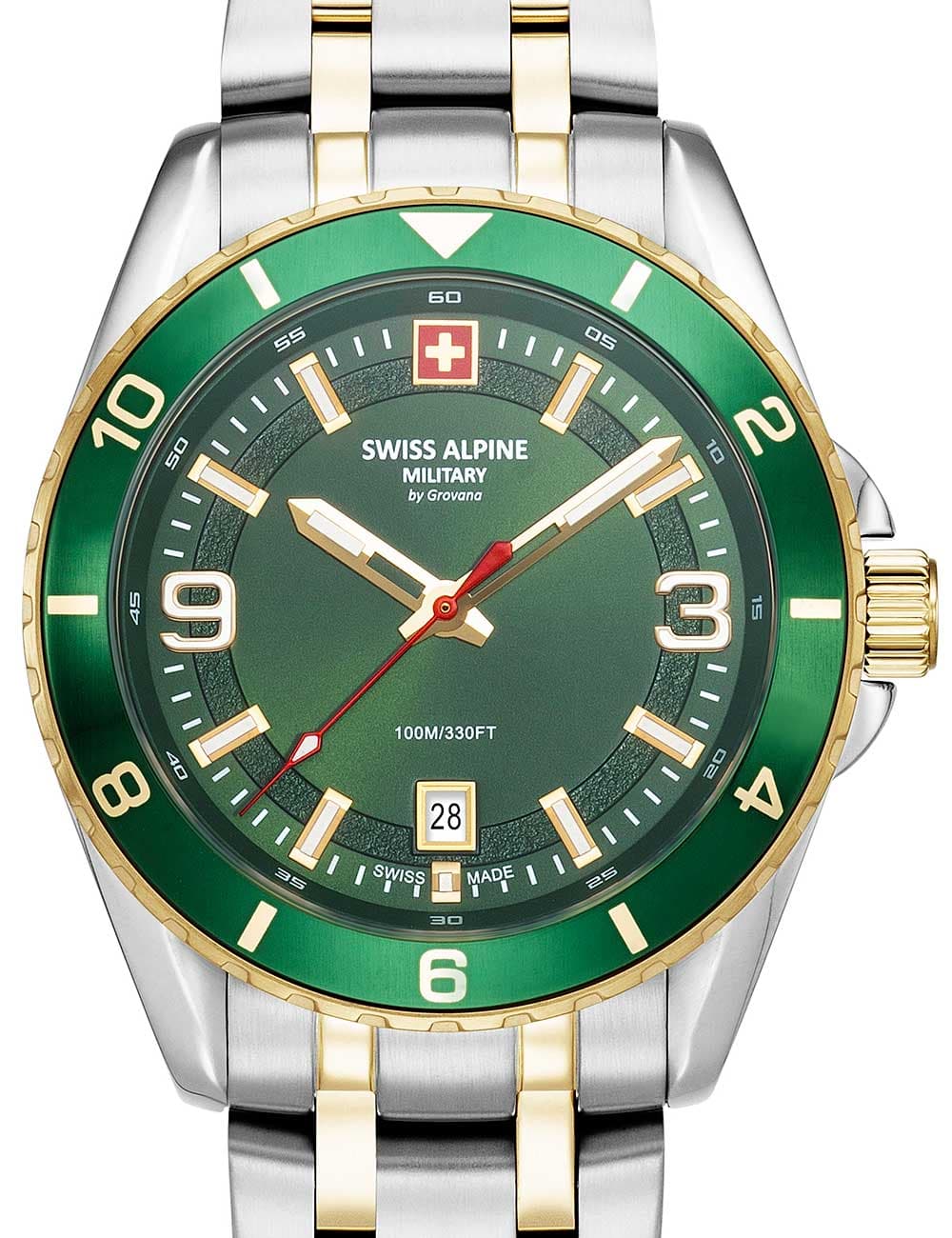 Swiss Alpine Military 7034.1144 Herrenuhr Sierra bicolor grün 42mm 10ATM