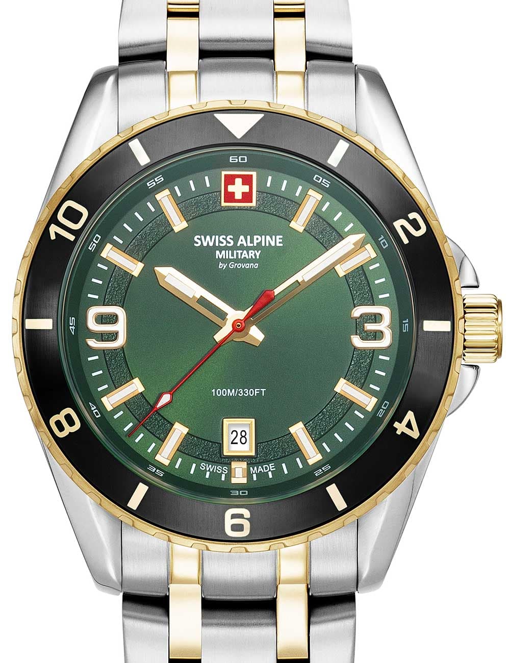 Swiss Alpine Military 7034.1148 Herrenuhr Sierra bicolor schwarz 42mm 10ATM