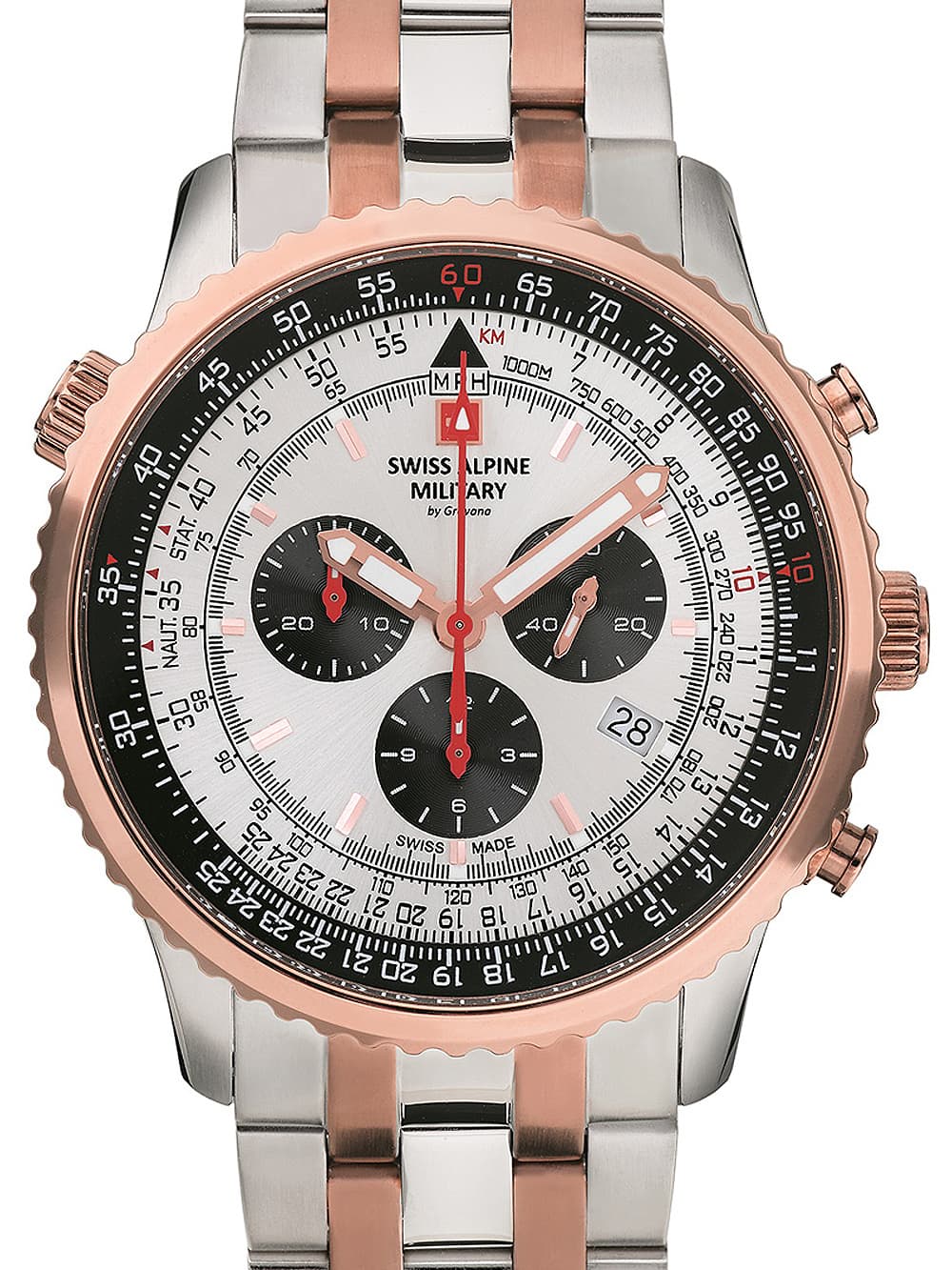 Swiss Alpine Military 7078.9152 Chronograph Herrenuhr 45mm 10ATM