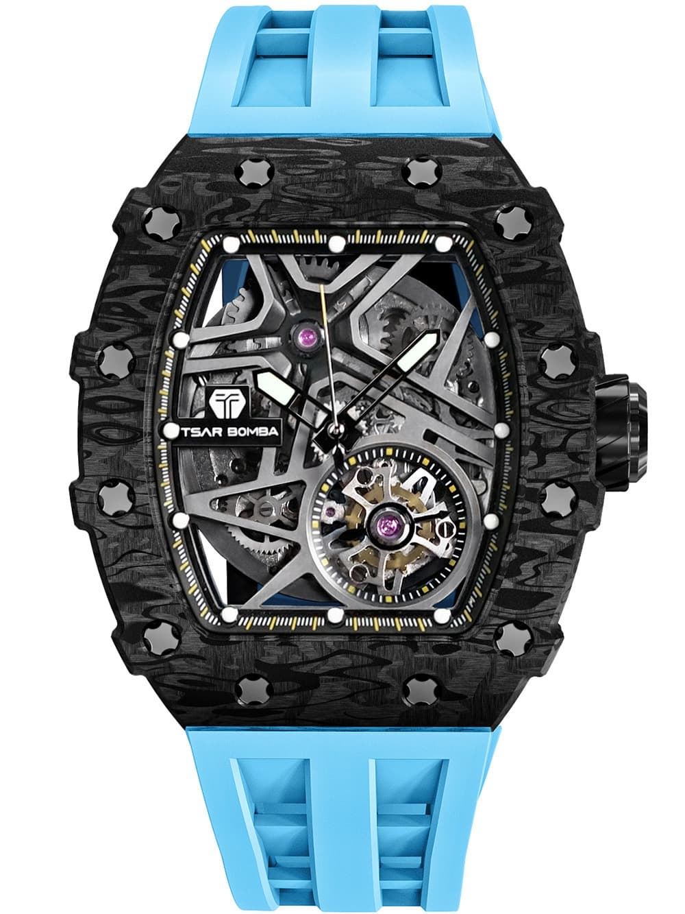 Tsar Bomba TB8209CF-04 Herrenuhr Elemental Karbonfaser Automatik 44mm 5ATM