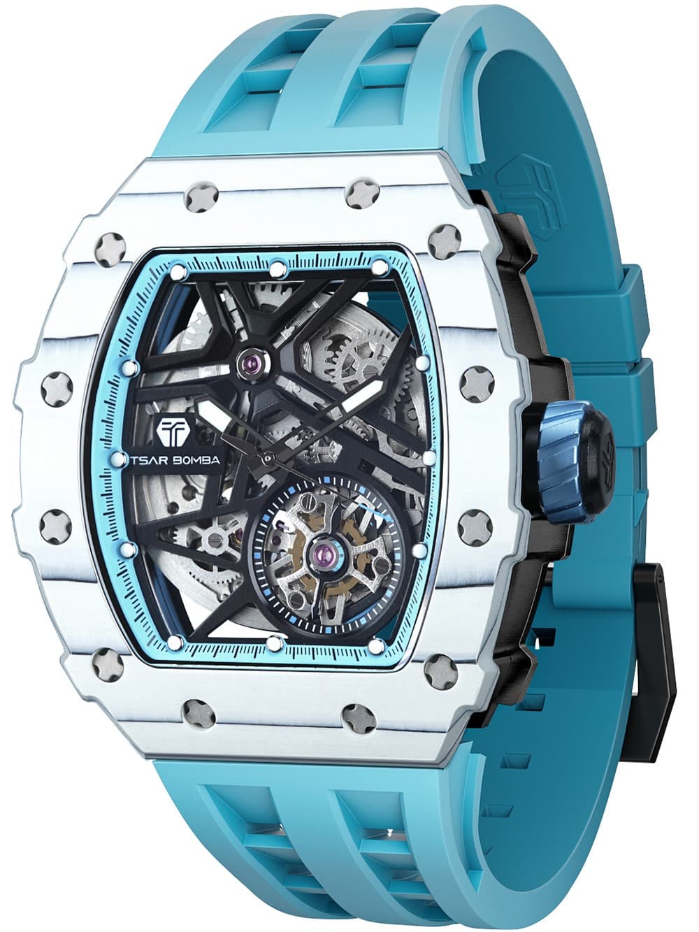 Tsar Bomba TB8209CF-06 Herrenuhr Elemental Karbonfaser Automatik 44mm 5ATM