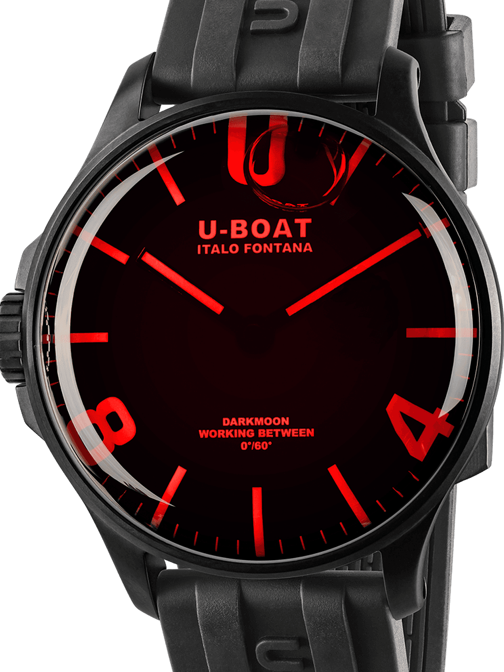 U-Boat 8466/D Darkmoon Red IPB Herrenuhr 44mm 5ATM