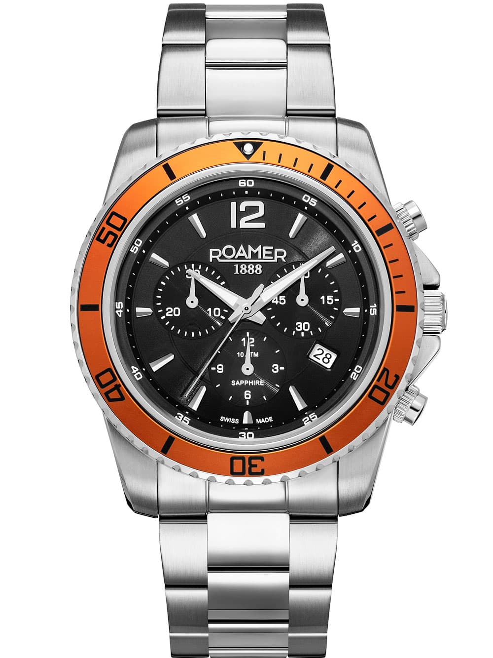 Roamer 862837 41 65 20 Herrenuhr Nautic Chrono 100 Chronograph 43mm 10ATM