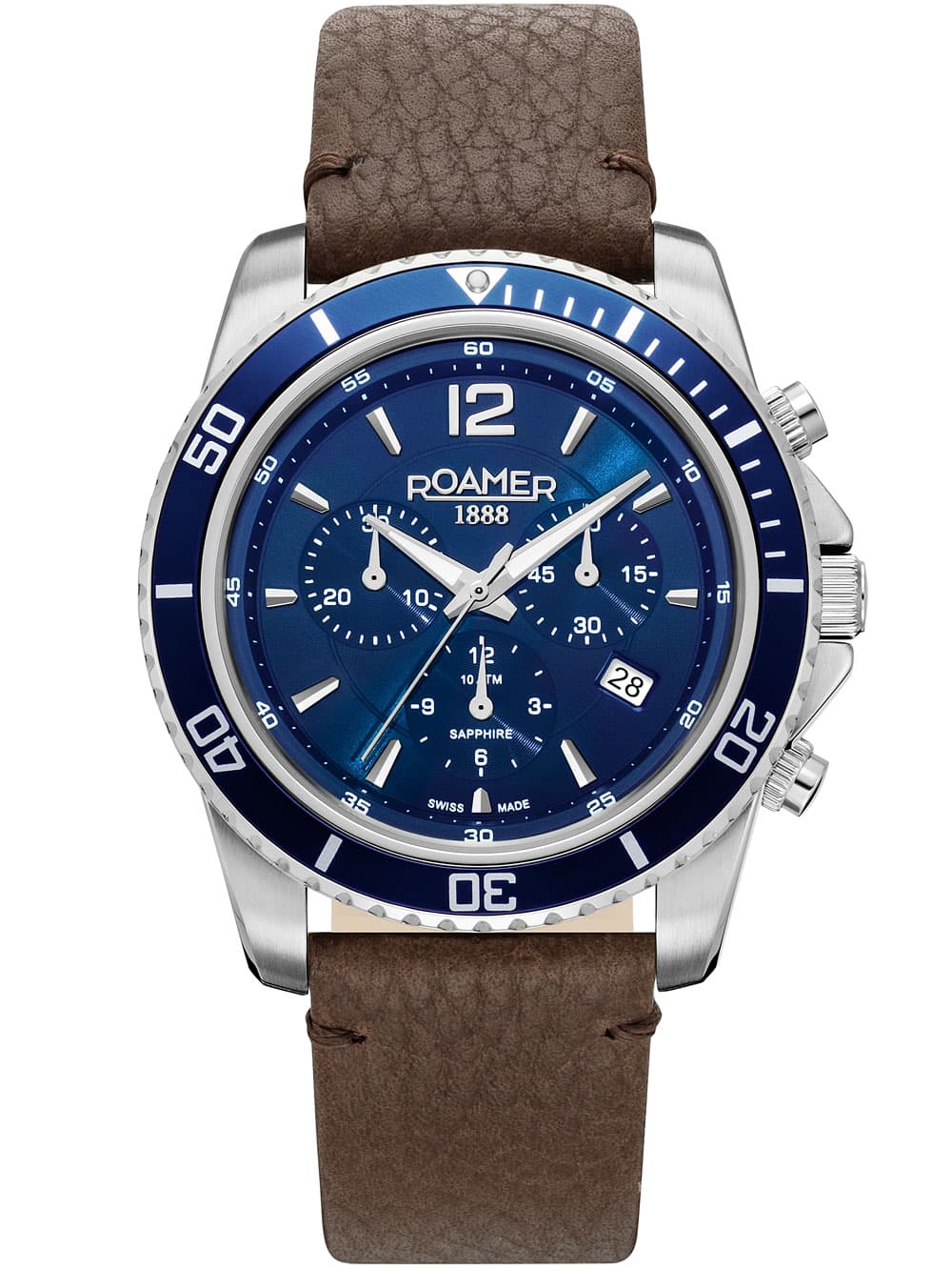 Roamer 862837 41 45 02 Herrenuhr Nautic Chrono 100 Chronograph 43mm 10ATM