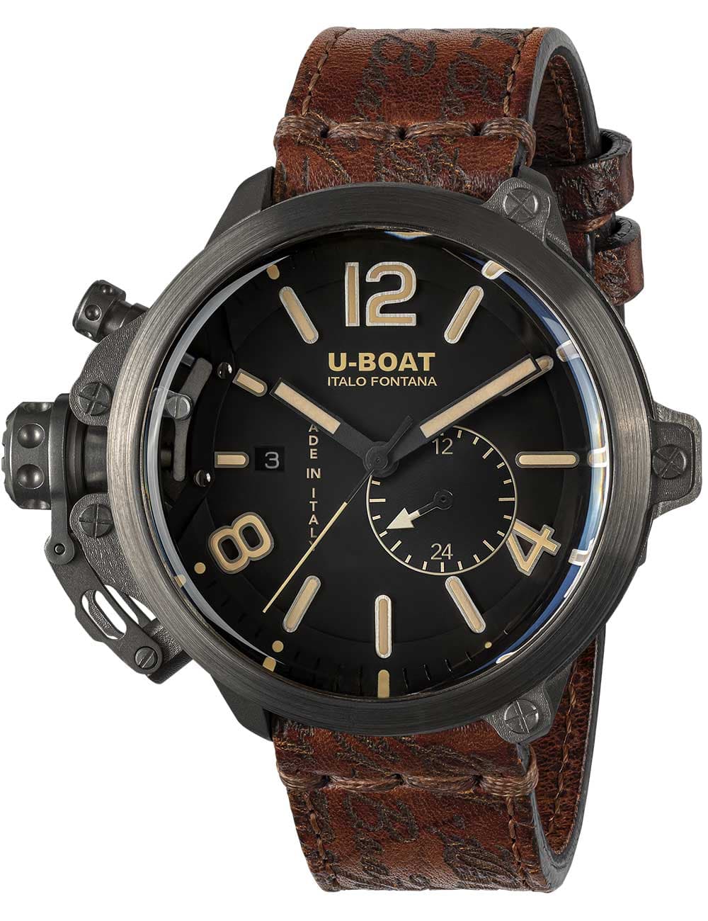 U-Boat 8805 Herrenuhr Capsule Titanium BK BE 50mm 10ATM