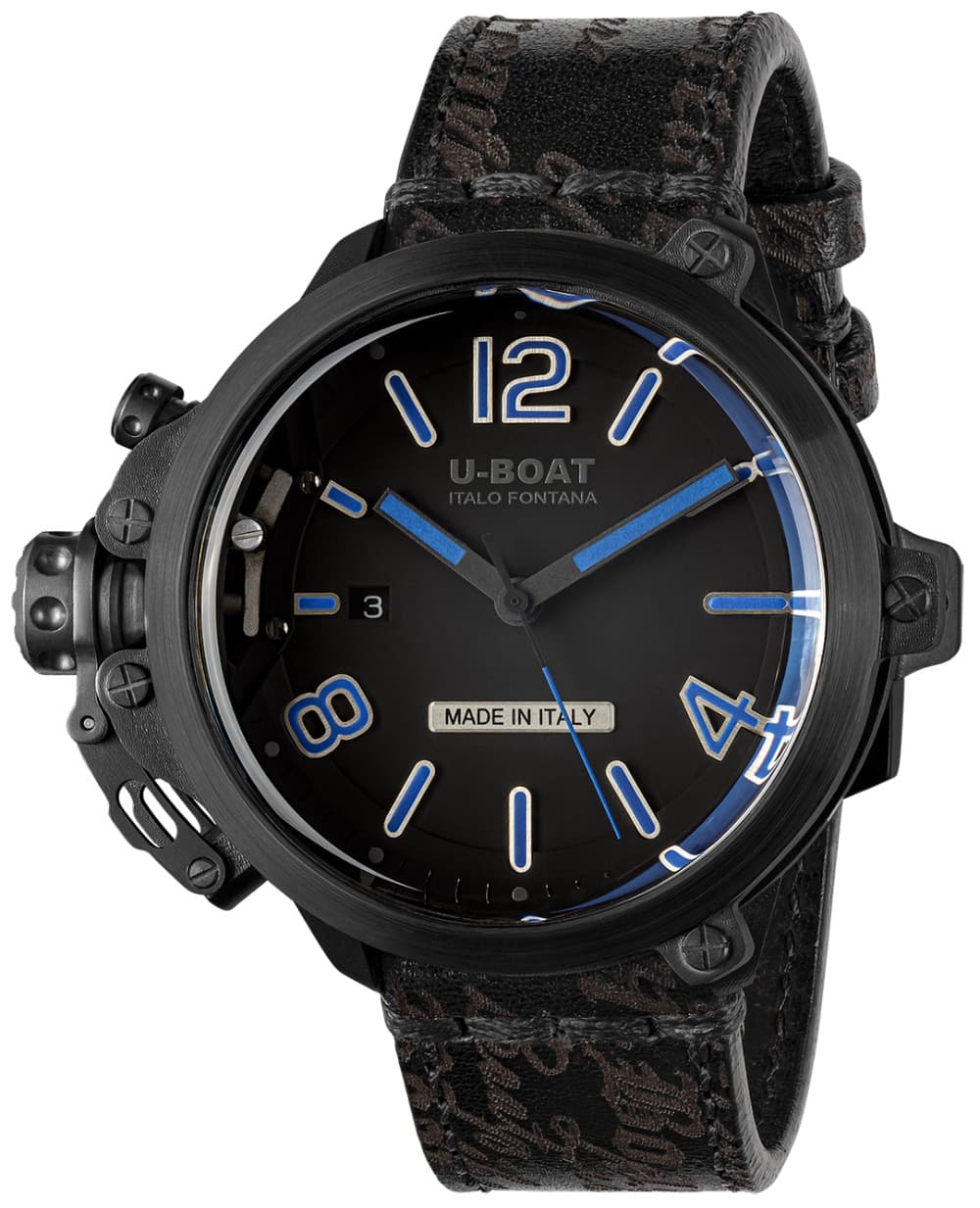 U-Boat 8806 Capsule 50 mm PVD BK BL Automatik Herrenuhr 10ATM