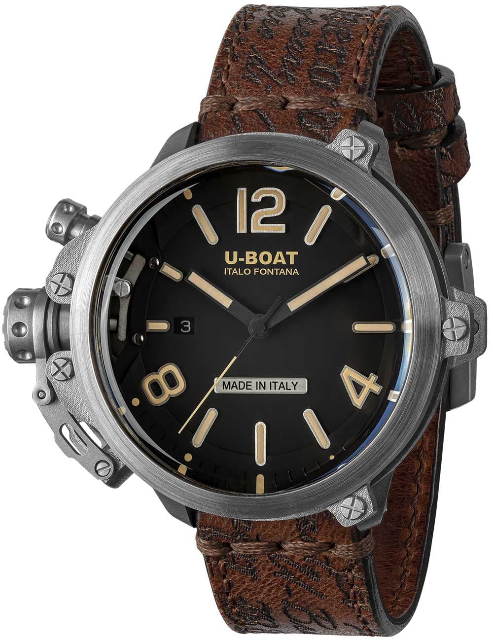 U-Boat 8807 Capsule 50 mm SS BK BE Automatik Herrenuhr 10ATM