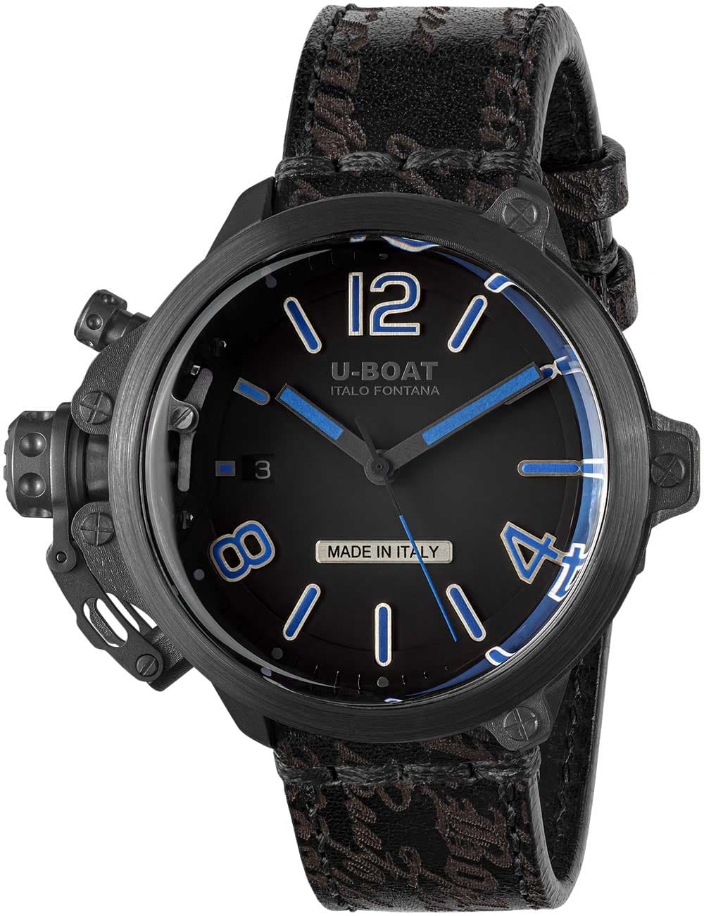 U-Boat 8808 Herrenuhr Capsule PVD BK BL 45mm
