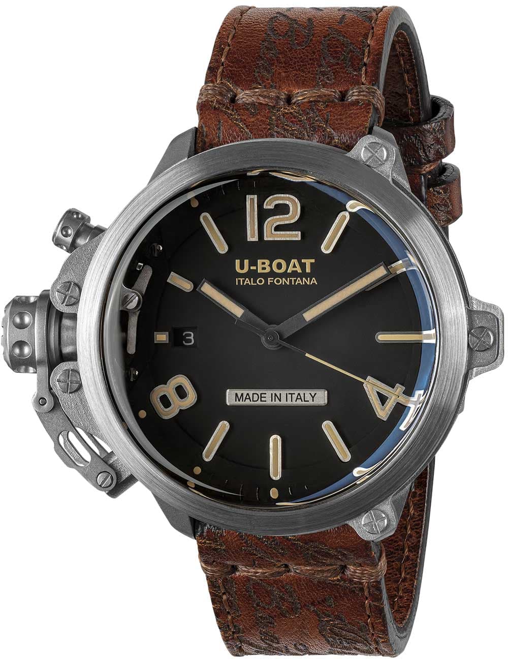 U-Boat 8809 Capsule 45 mm SS BK BE Automatik Herrenuhr 10ATM