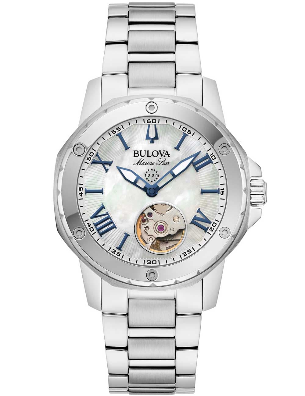 Bulova 96L326 Damenuhr Marine Star Automatik 35mm 10ATM