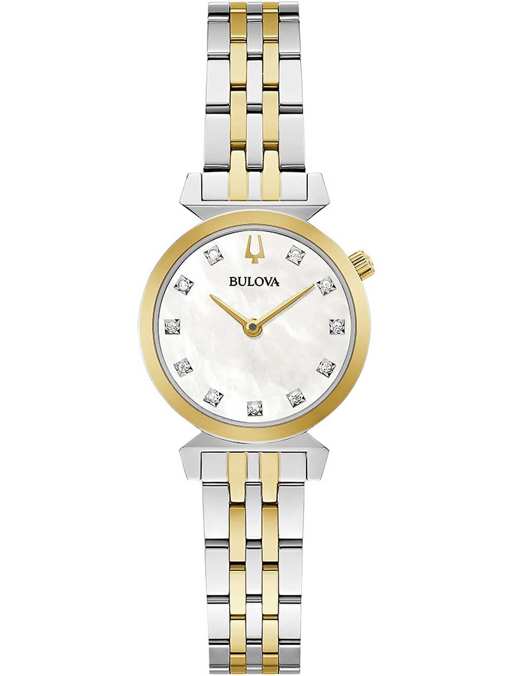 Bulova 98P202 Regatta Diamantuhr (11) Damenuhr 24mm 3ATM