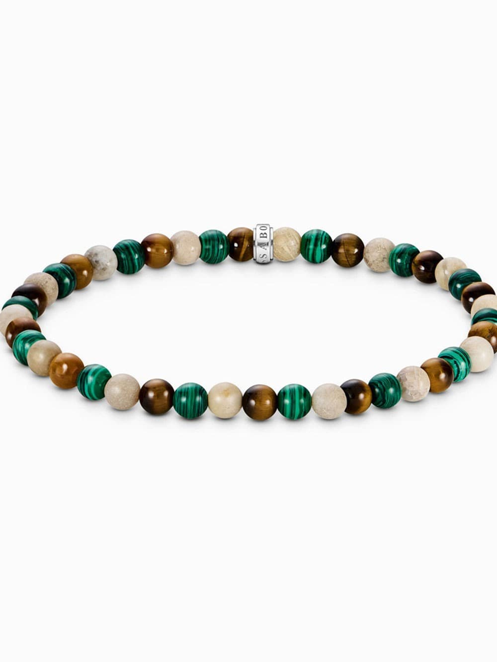 Thomas Sabo A2183-468-7-L19 Unisex Bead Armband in Erd- und Grüntönen