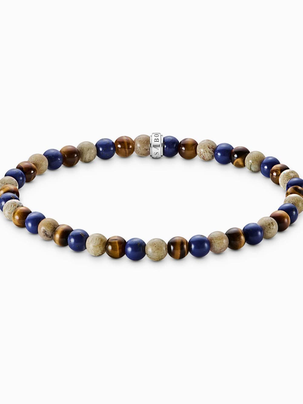 Thomas Sabo A2183-531-7-L19 Unisex Bead Armband in Braun- und Blautönen