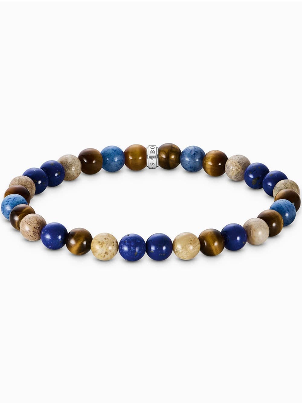 Thomas Sabo A2193-926-7-L19 Unisex Bead Armband in Braun- und Blautönen