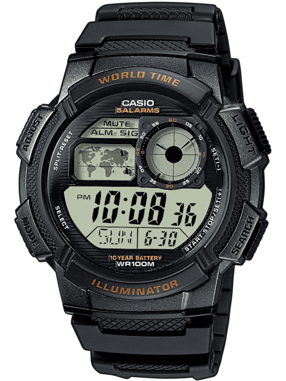 CASIO AE-1000W-1AVEF Collection Herrenuhr 44mm 10ATM