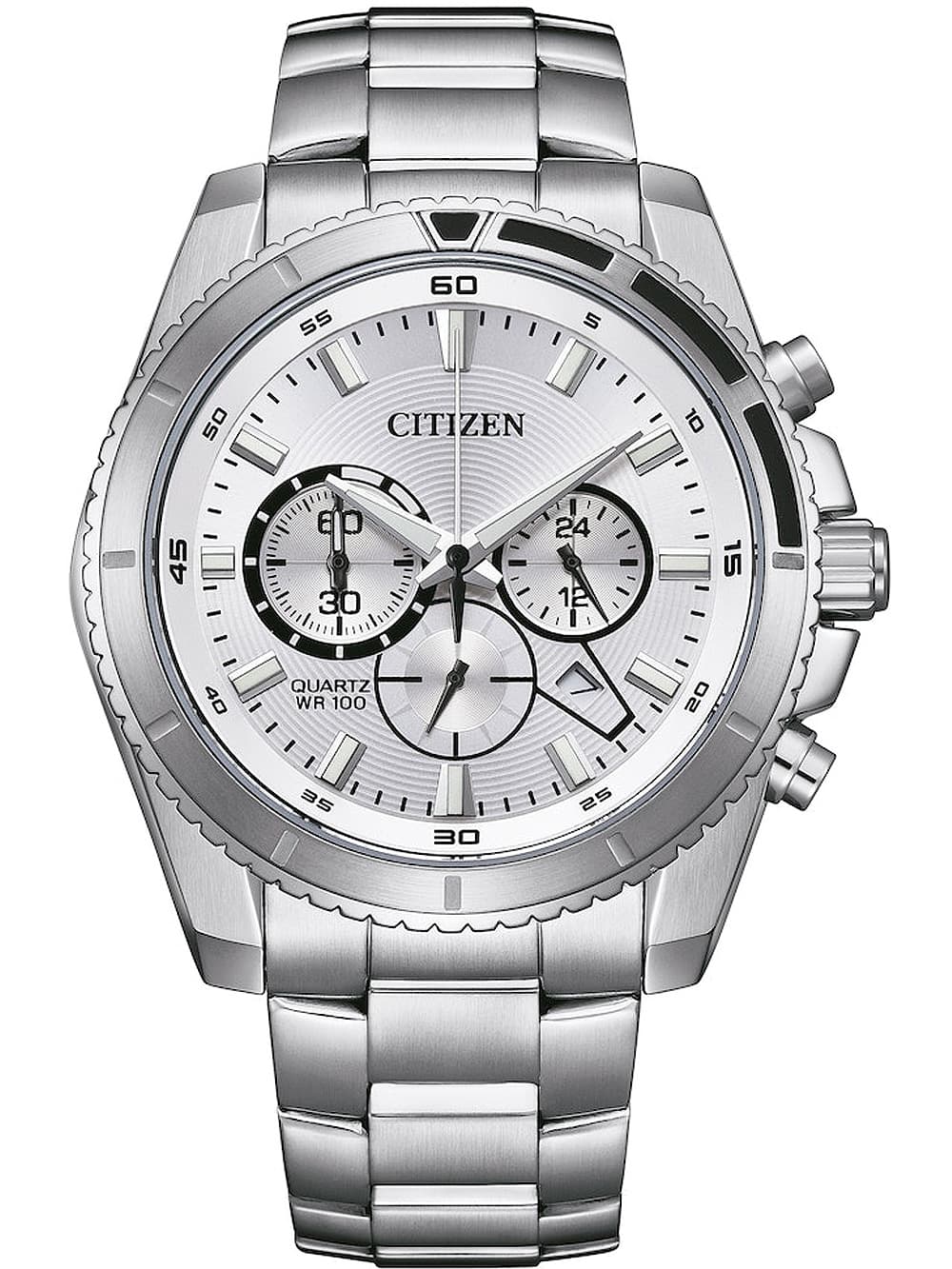 Citizen AN8200-50A Quarz Chronograph Herrenuhr 44mm 10ATM