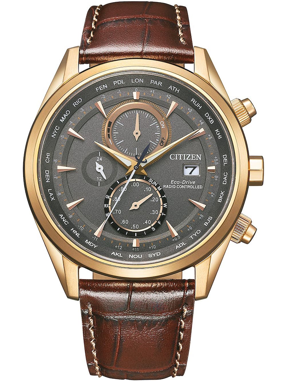 Citizen AT8263-10H Eco-Drive Chronograph Herrenuhr Funkuhr 43mm 10ATM