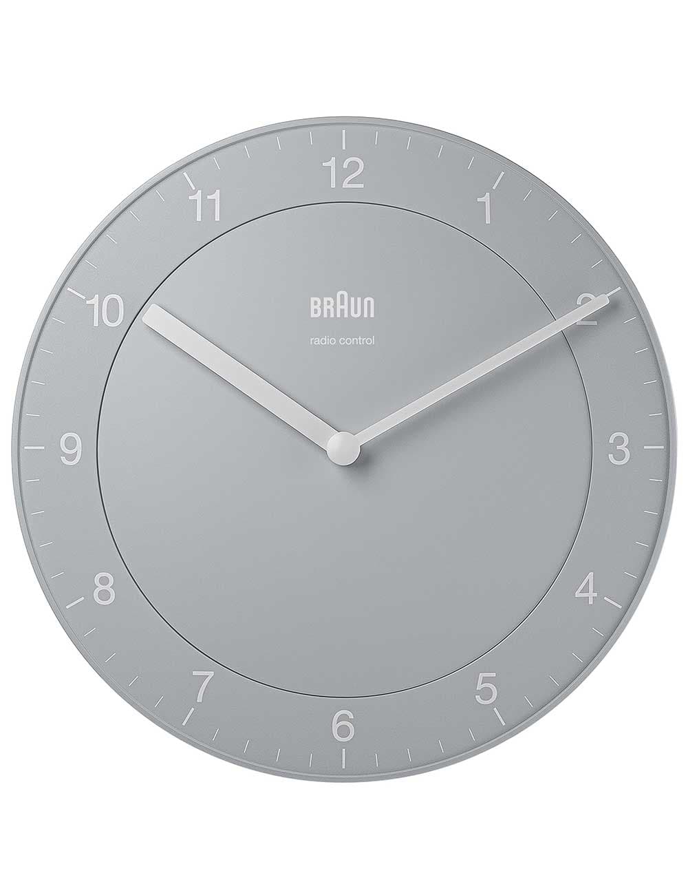 Braun BC06G-DCF Klassik Funkwanduhr 20 cm grau