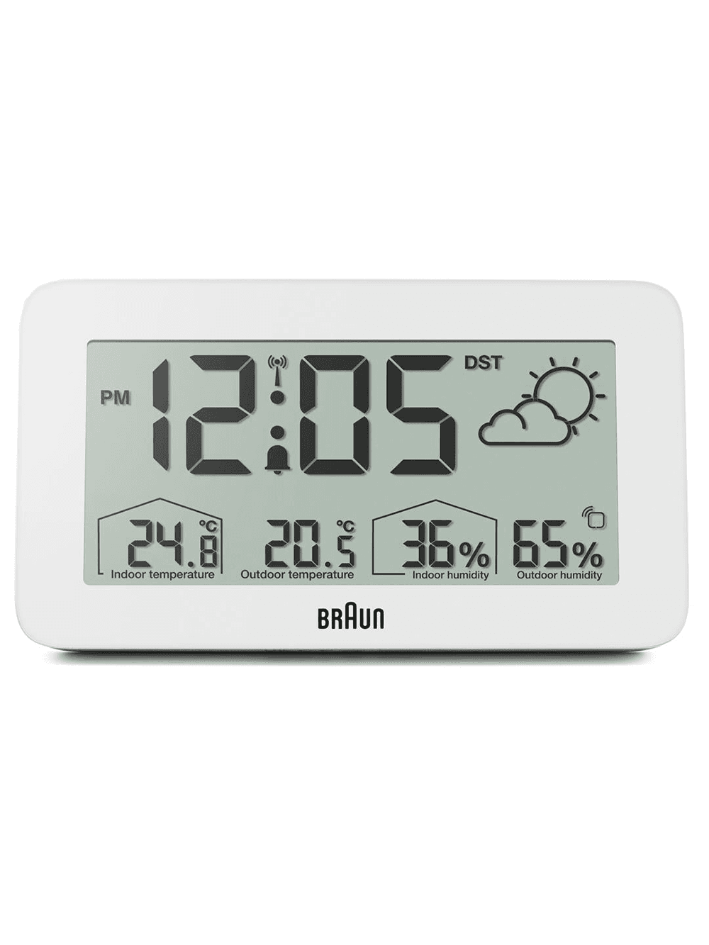 Braun BC13WP-DCF digitaler Funkwecker m. Wetterstation