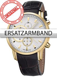 Bossart Ersatzband Leder BW-1104 braun goldene Schliesse