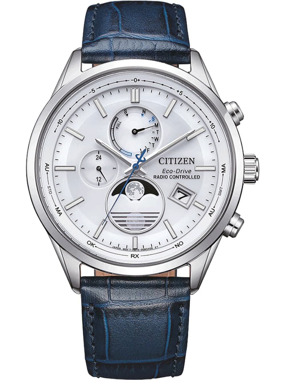 Citizen BY1030-09A Herrenuhr Eco-Drive 4-Zonen Funkuhr Mondphase 42mm 10ATM