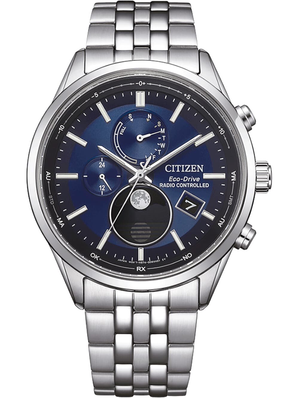 Citizen BY1030-50L Herrenuhr Eco-Drive 4-Zonen Funkuhr Mondphase 42mm 10ATM