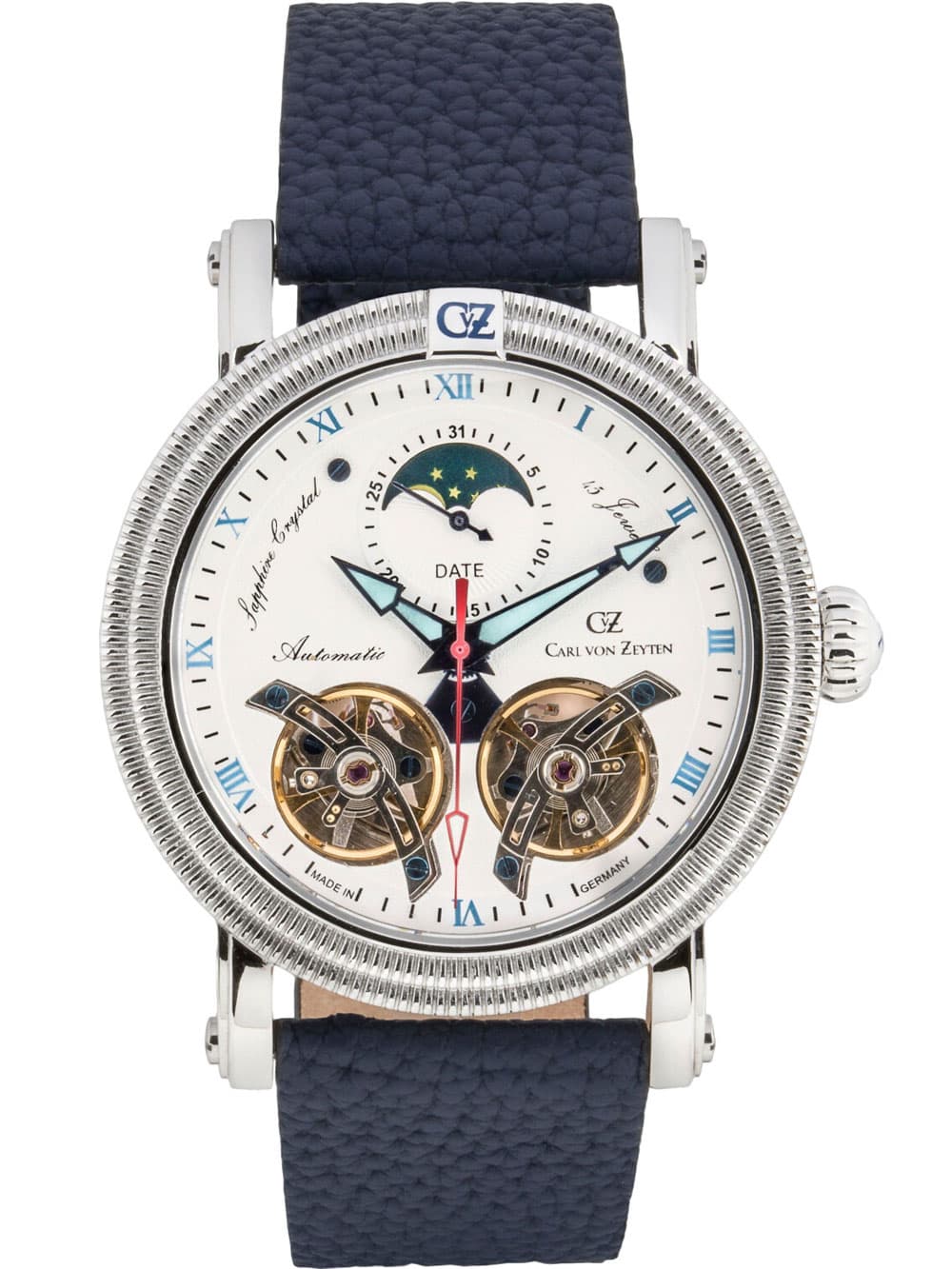 Carl von Zeyten CVZ0085WHS Herrenuhr Schauinsland Automatik Limited 46mm 5ATM