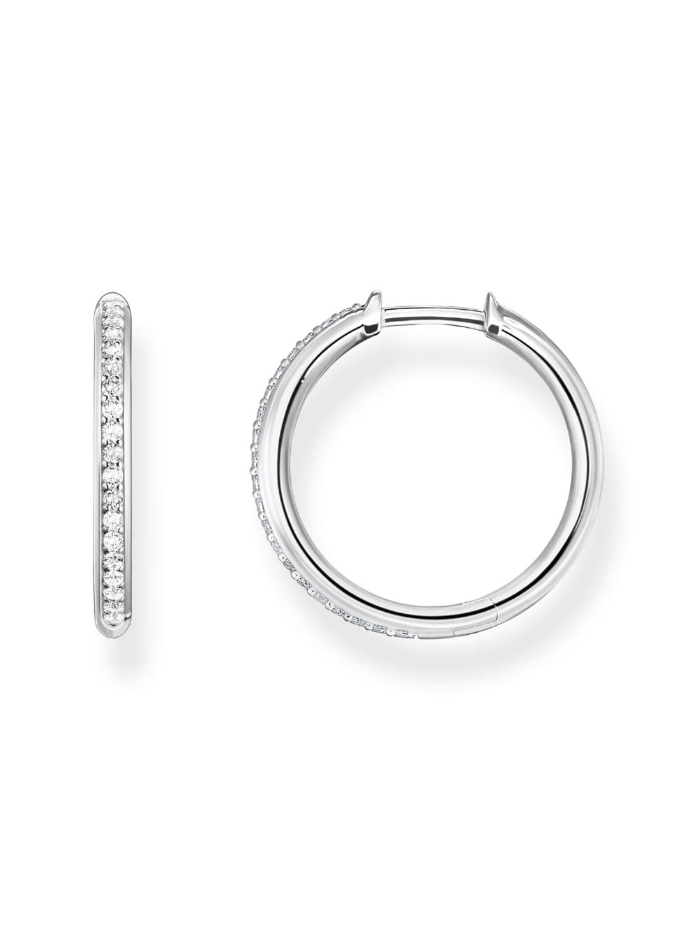 Thomas Sabo CR673-051-14 Silberne Creolen Pavé Silber 20,0 mm Damen