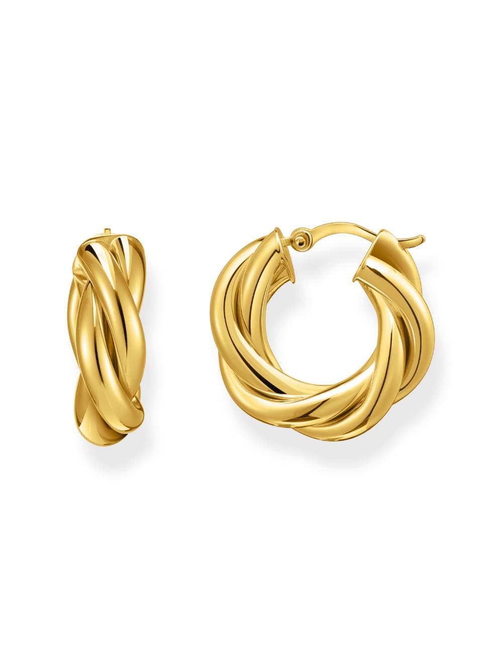 Thomas Sabo CR742-413-39 Bold - Vergoldete Creolen 20,0 mm verschlungenes Design Damen