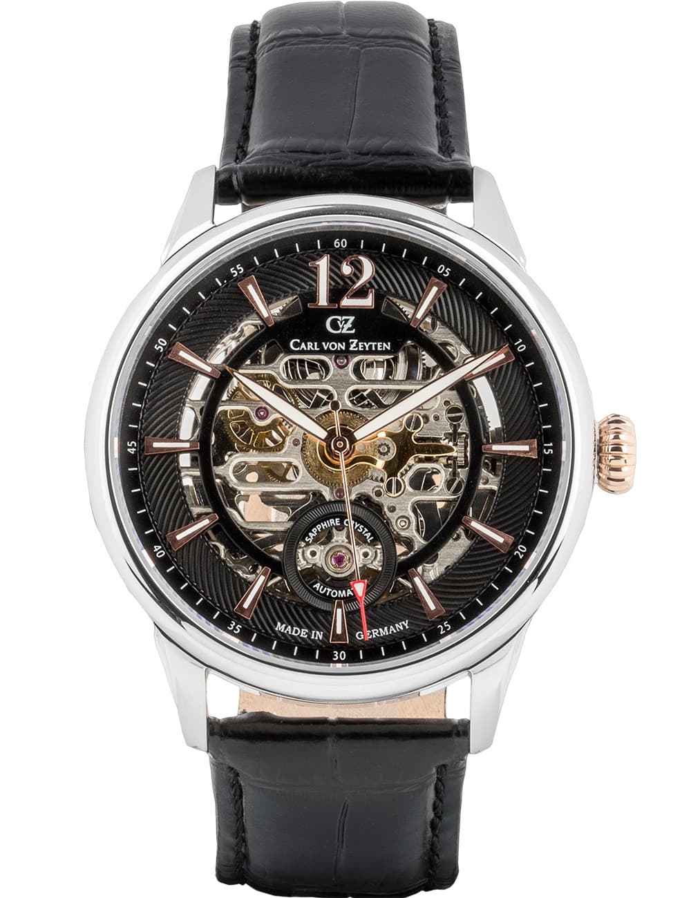 Carl von Zeyten CVZ0080BKRS Herrenuhr Schramberg Automatik Limited Edition 43mm 5ATM
