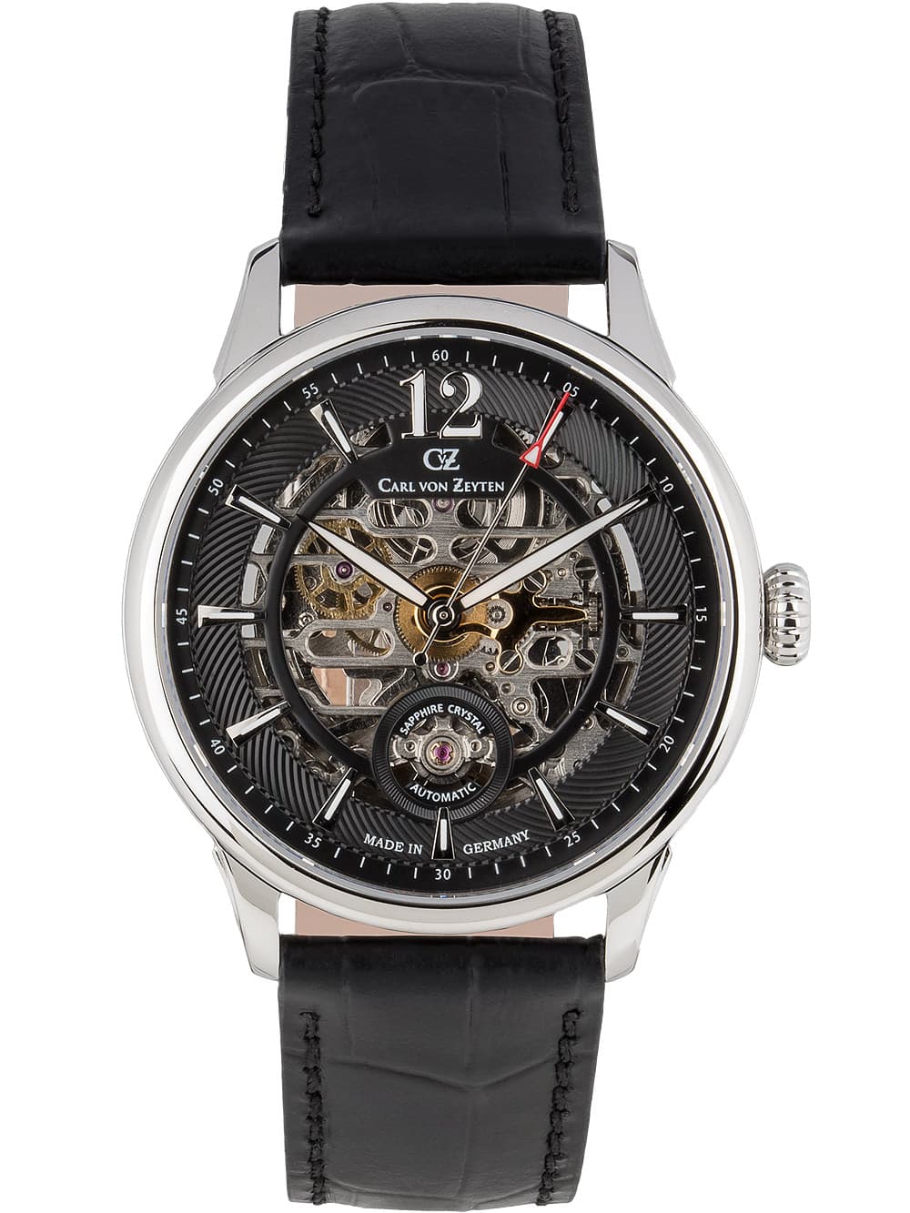 Carl von Zeyten CVZ0080BKS Schramberg Automatik Herrenuhr 43mm 5ATM