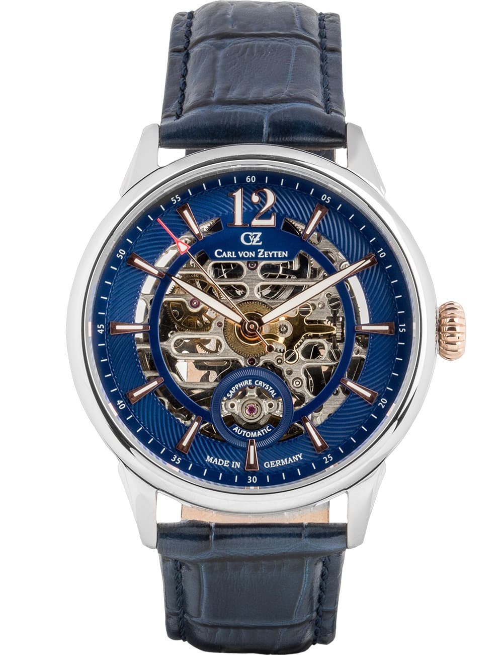 Carl von Zeyten CVZ0080BLRS Herrenuhr Schramberg Automatik Limited Edition 43mm 5ATM