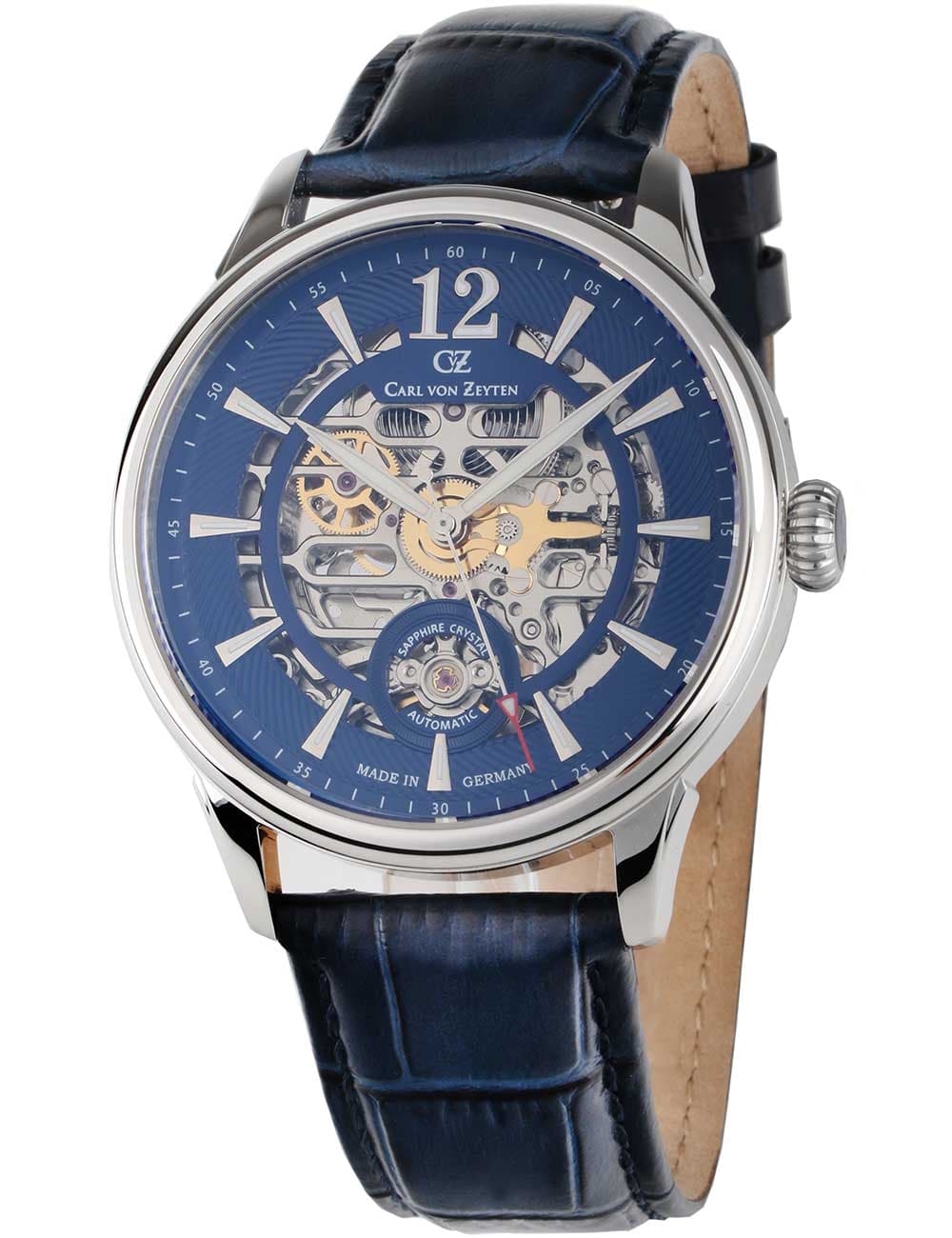 Carl von Zeyten CVZ0080BLS Herrenuhr Schramberg Automatik 42mm 5ATM