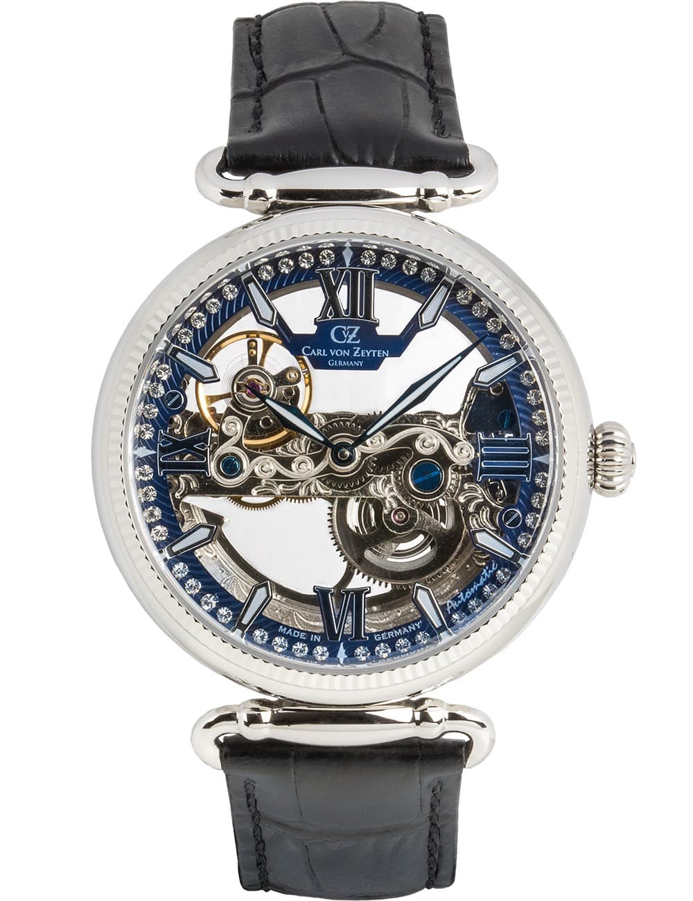 Carl von Zeyten CVZ0083BLS Damenuhr Häusern Automatik Limited Edition 42mm 3ATM