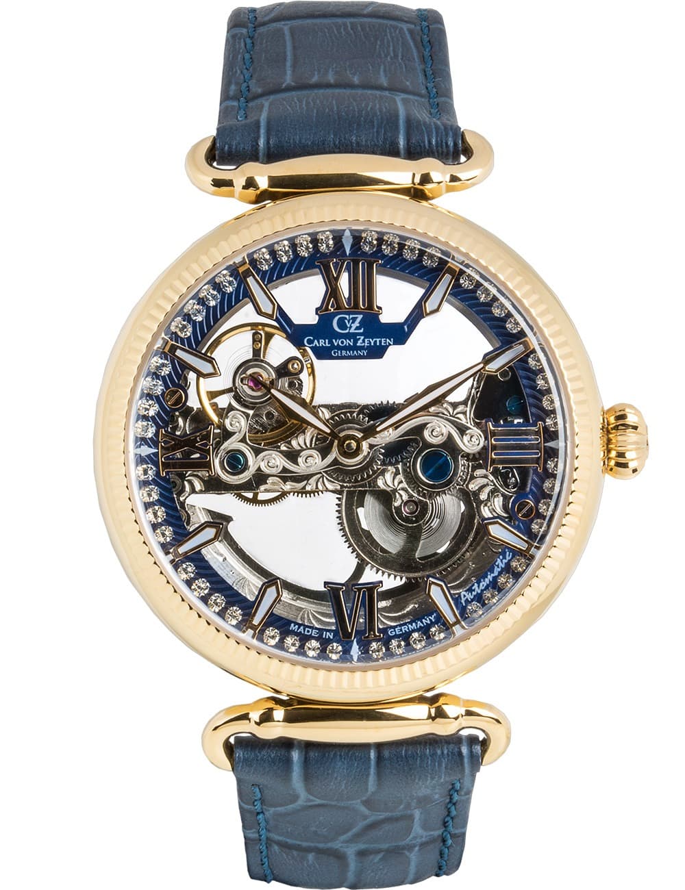 Carl von Zeyten CVZ0083GBLS Damenuhr Häusern Automatik Limited Edition 42mm 3ATM
